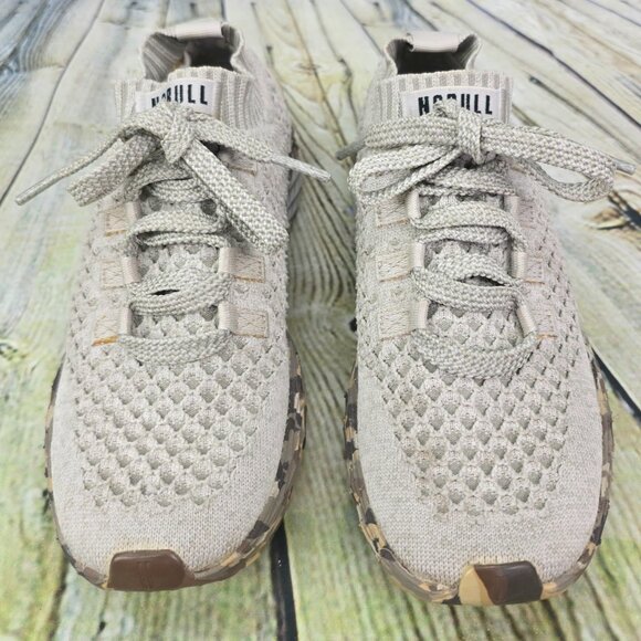 NOBULL Wild Aspire Knit Runners Men's Size 7 Women's 8.5 Beige Gym Shoe CrossFit - Picture 6 of 9